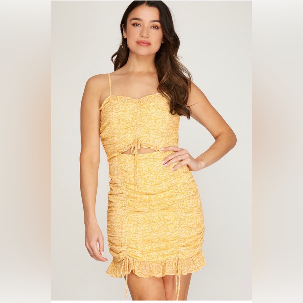 She + Sky Yellow Sundress